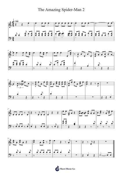 The Amazing Spider-Man 2 Sheet Music by Unknown author-Arr.Leethey Yvetteroll
