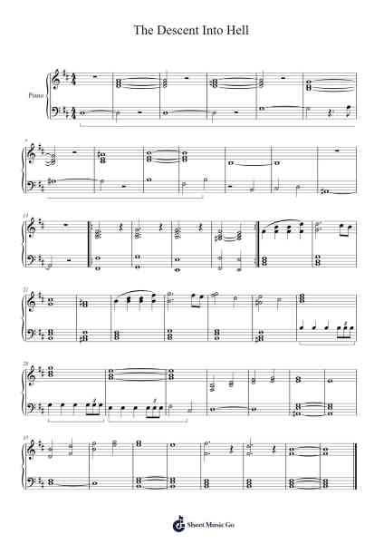 Red Orchestra 2 Soundtrack: The Descent Into Hell Sheet Music by Dibott-Arr.Swinria