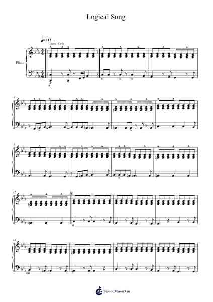 Logical Song Sheet Music by Supertramp-Arr.Greenlew