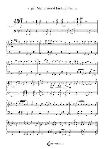 Super Mario World Ending Theme Sheet Music by Koji Kondo-Arr.Pebar Hawgie