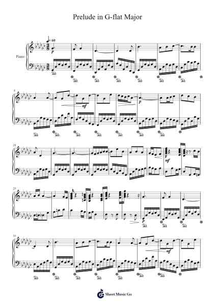 Prelude in G-flat Major Sheet Music by Ezra Robinson-Arr.Paygill Noaho'neil
