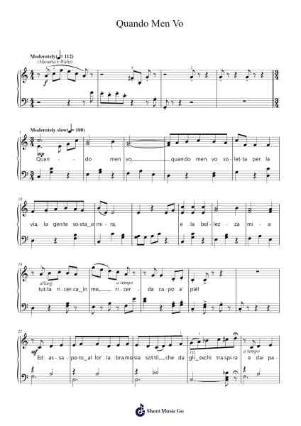 Quando Men Vo (Mussetta's Waltz) Sheet Music by Giacomo Puccini-Arr.Handre Raekiel