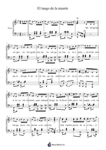El tango de la muerte Sheet Music by Alberto Novión-Arr.Wilheljones