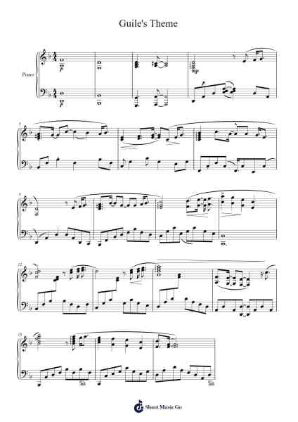 Guile's Theme Sheet Music by Yoko Shimomura-Arr.Bronric