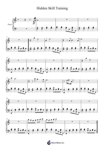 Hidden Skill Training Sheet Music by Koji Kondo-Arr.Fieldtein
