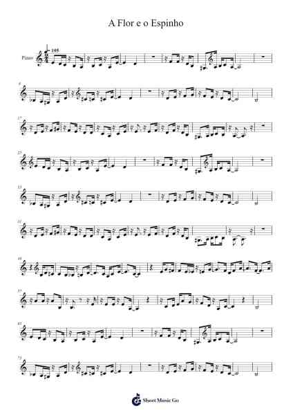 A Flor e o Espinho Sheet Music by -Arr.Bergdrew Browningthur