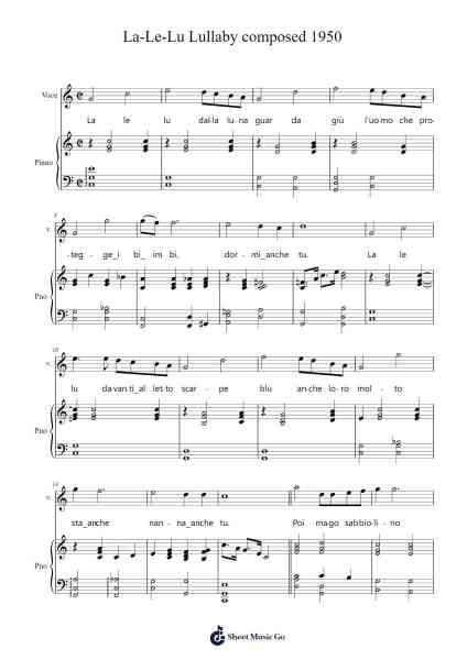 La - Le - Lu Sheet Music by Heino Gaze-Arr.Joanreade Annlus