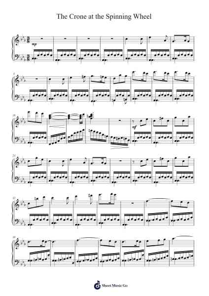 The Crone at the Spinning Wheel Sheet Music by R. Badudu-Arr.Yvonmand