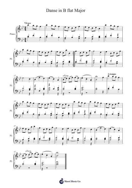 Danse in B flat Major Sheet Music by F. Tronchi-Arr.Anolds