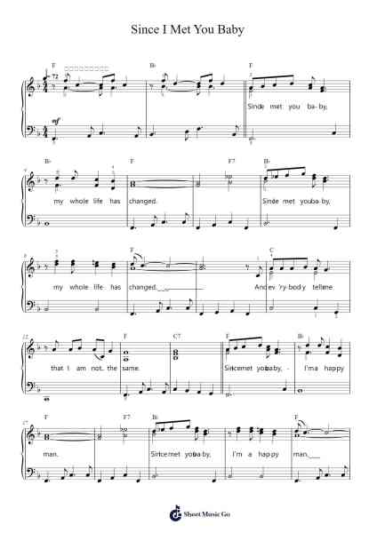 Since I Met You Baby Sheet Music by Ivory Joe Hunter-Arr.Chauburne Fowblair