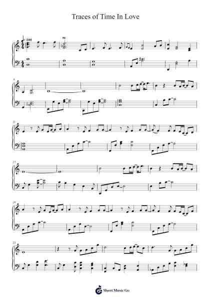 Traces of Time In Love Sheet Music by Rainie Yang-Arr.Toddgail