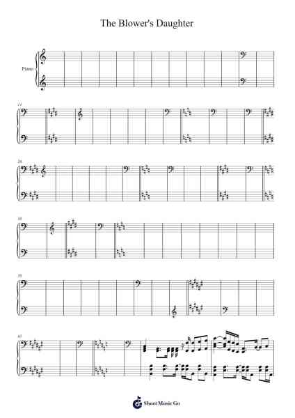 The Blower's Daughter Sheet Music by -Arr.Cofpert Dilgrant