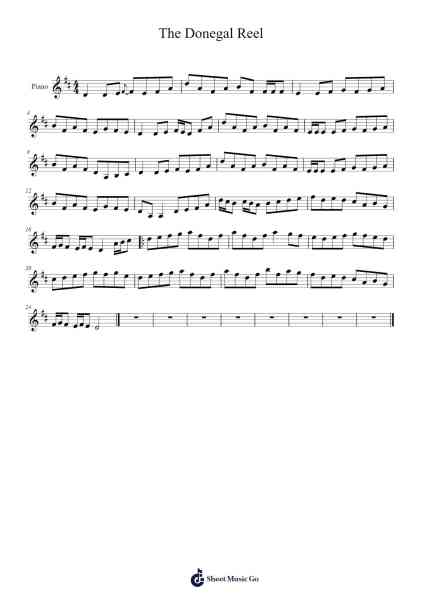 The Donegal Reel Sheet Music by The Dubliners-Arr.Rooven