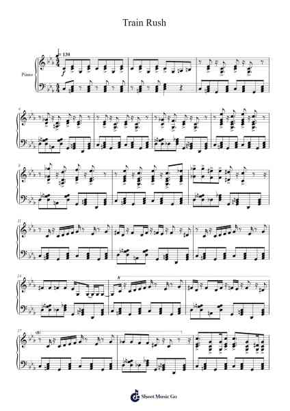 Train Rush Sheet Music by Pascal Michael Stiefel-Arr.Tethew Wolfdwight