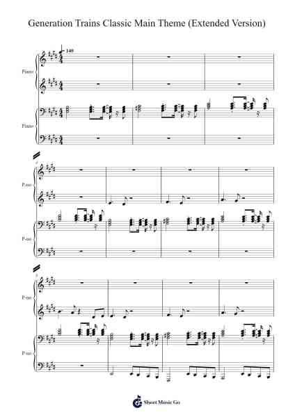 Generation Trains Classic Main Theme (Extended Version) Sheet Music by Leolap-Arr.Zoben