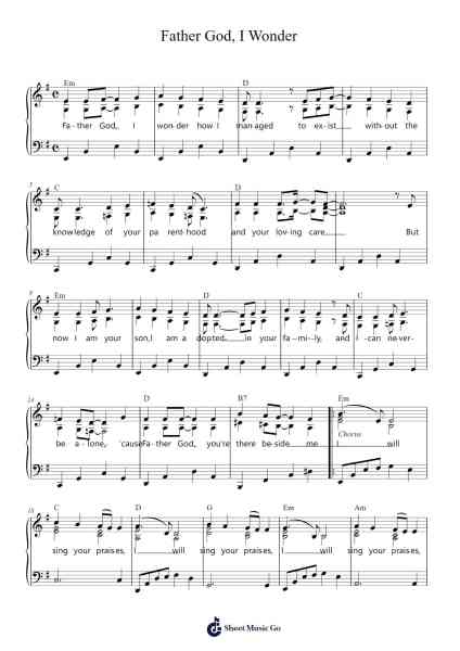 Father God, I Wonder Sheet Music by Ian Smale-Arr.Natmatt