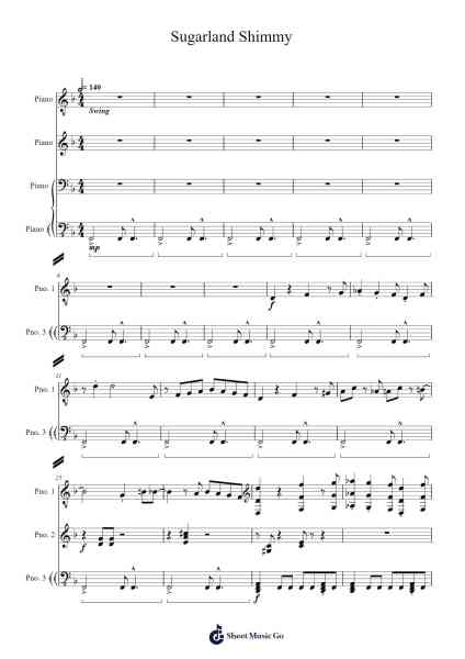 Sugarland Shimmy Sheet Music by Kristofer Maddigan-Arr.Saxrob Lindhume