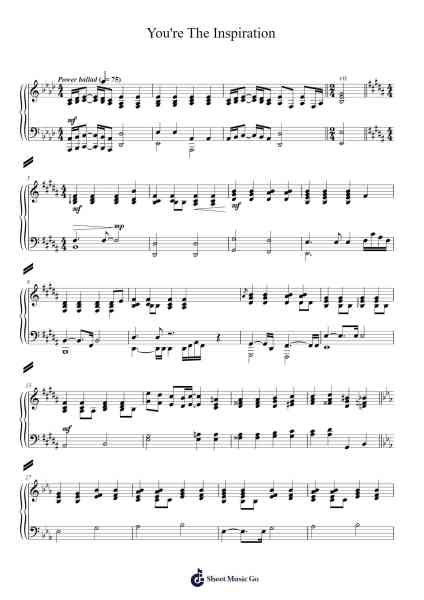You're The Inspiration Sheet Music by Peter Cetera Featuring AZ Yet Chicago-Arr.Trebes