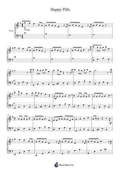 Happy Pills Sheet Music by Weathers-Arr.Lewcar