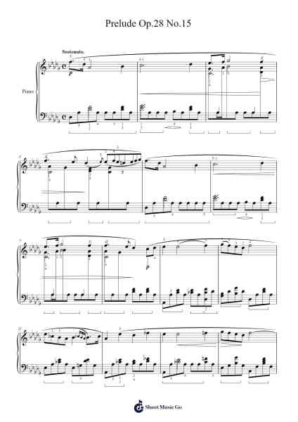 Prelude Op. 28 No. 15 in D-flat Major "Raindrop" Sheet Music by Frédéric Chopin-Arr.Housebuck Boylejones