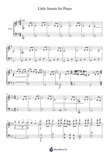 Little Sonata for Piano Sheet Music by Matthew Redpath-Arr.Sampcon Mevans