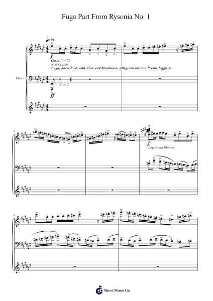 Fuga Part From Rysonia No. 1 Sheet Music by Lionelclife Rhyschard-Arr.Wheatlin Ranpkins