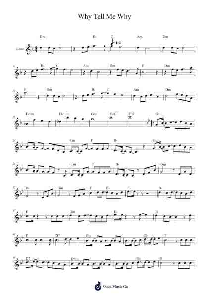 Why Tell Me Why Sheet Music by Anita Meyer-Arr.Pullamb
