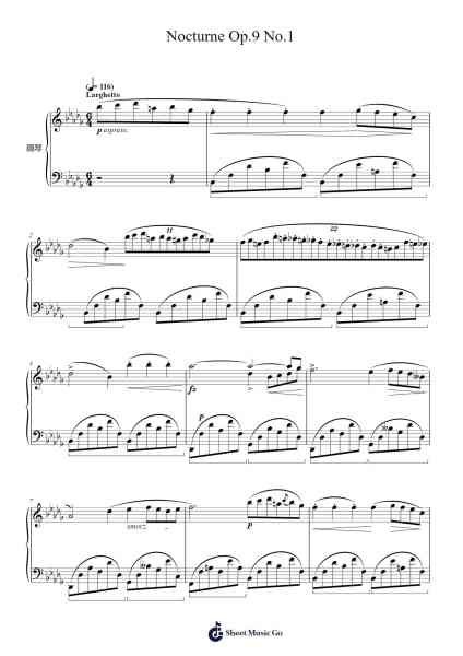 Nocturne in B-flat Minor, Op. 9, No. 1 Sheet Music by Frédéric Chopin-Arr.Arabias