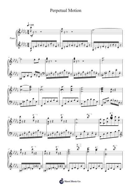 Perpetual Motion Sheet Music by AZALI-Arr.Douglins