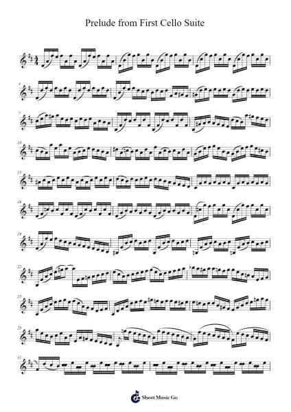 Prelude from First Cello Suite 樂譜由 Johann Sebastian Bach - 編曲 Charmie