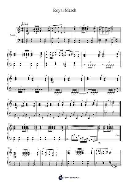 Royal March Sheet Music by Maugben-Arr.Kitfy