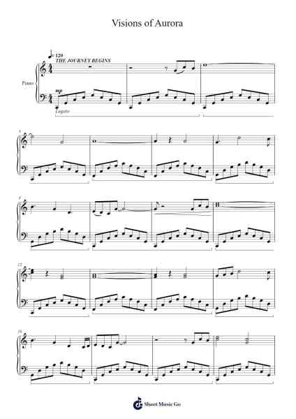 Visions of Aurora Sheet Music by Nathan Legare-Arr.Charalph