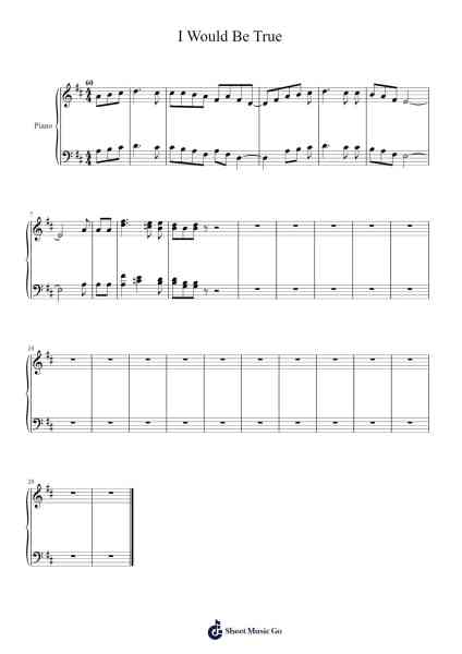 I Would Be True Sheet Music by John Rutter-Arr.Philley Mabna