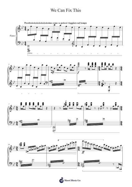 We Can Fix This Sheet Music by Benjamin Wallfisch-Arr.Prittlay