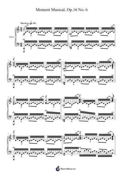 Moment Musical Op. 16 No. 6 in C Major Sheet Music by Sergei Rachmaninoff-Arr.Jesries