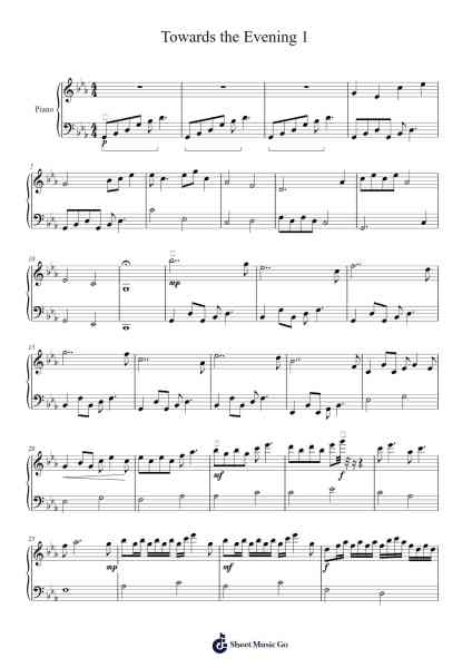 Towards the Evening 1 Sheet Music by undefined-Arr.Joanbar Crichniel