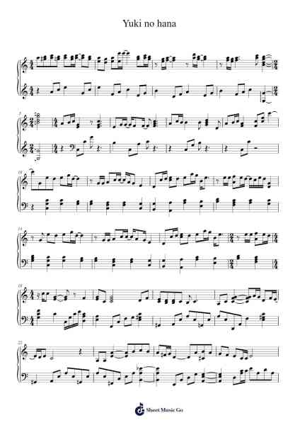 Yuki no hana Sheet Music by Mika Nakashima-Arr.Abralph Strares
