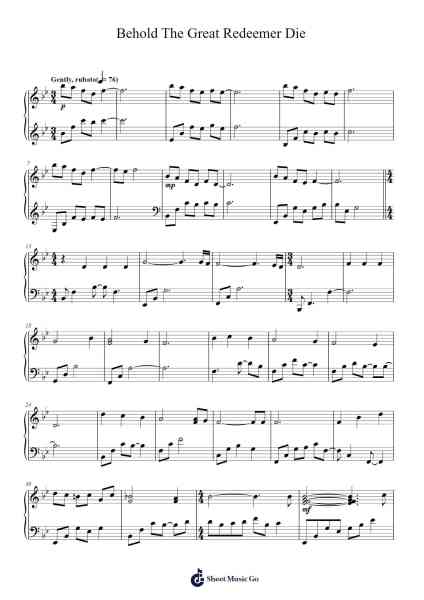 Behold The Great Redeemer Die Sheet Music by George Careless-Arr.Montor