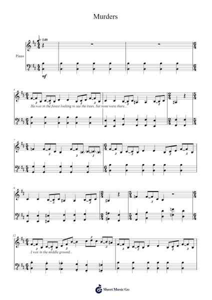 Murders Sheet Music by Miracle Musical-Arr.Junerald