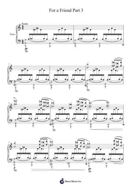 For a Friend Part 3 Sheet Music by Markxy-Arr.Handre Raekiel