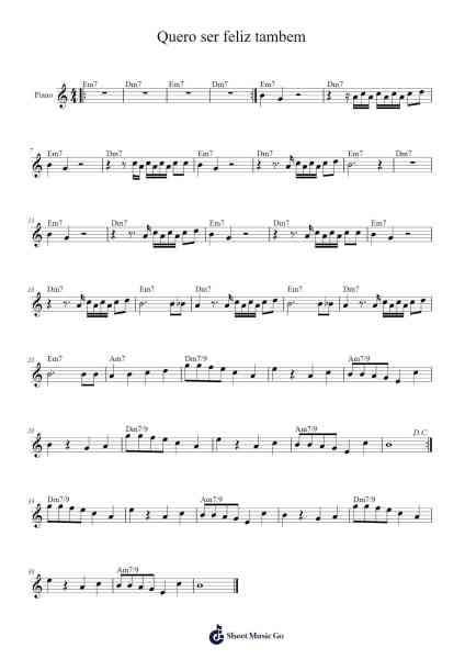 Quero ser feliz tambem Sheet Music by Natiruts-Arr.Graril