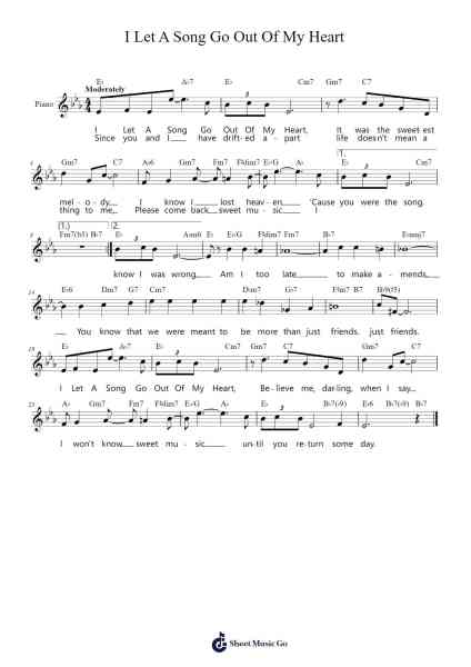 I Let A Song Go Out Of My Heart Sheet Music by Duke Ellington-Arr.Swinfred Clarkdiah