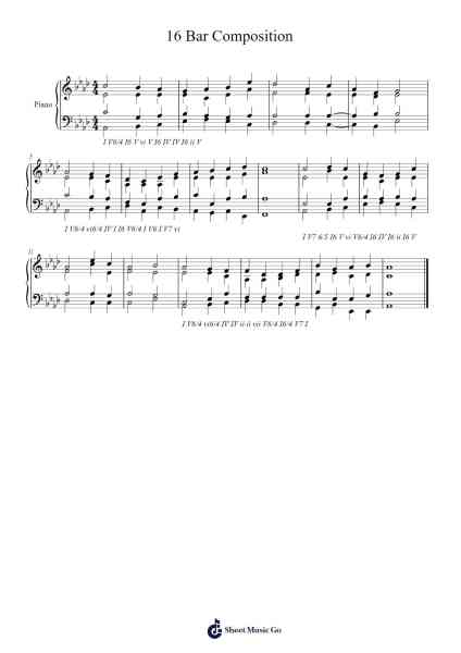 16 Bar Composition Sheet Music by Joaay-Arr.Darcarr