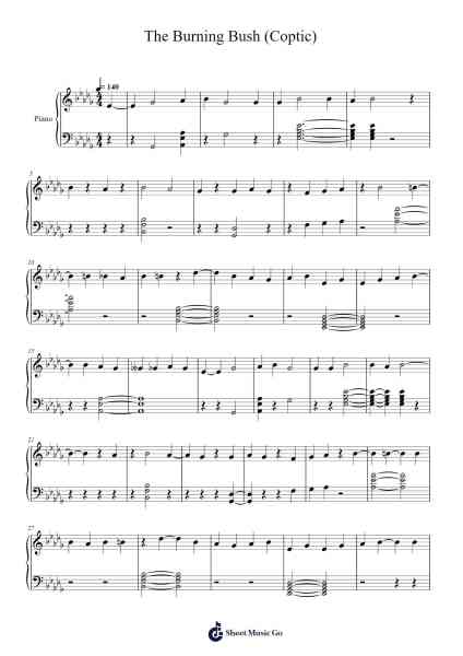 The Burning Bush (Coptic) Sheet Music by Kevin Ghobrial-Arr.Alsriah