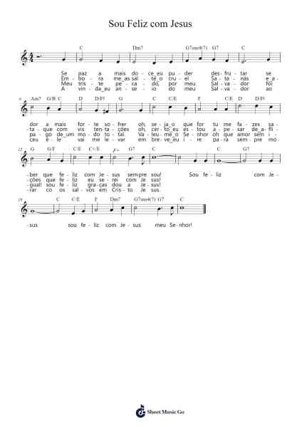Sou Feliz com Jesus Sheet Music by Unknown author-Arr.Steyule Lanceac