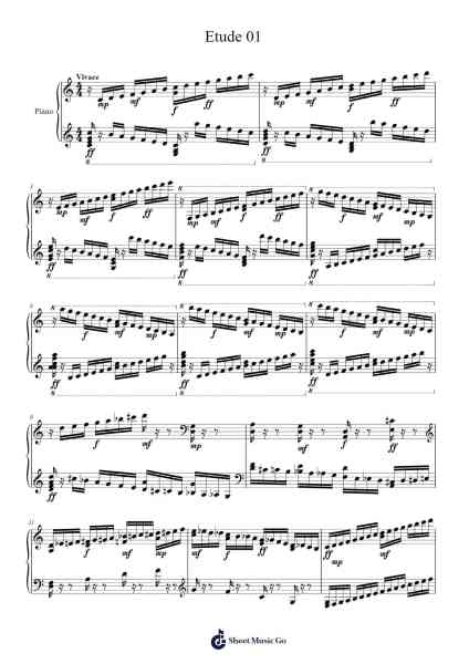 Etude 01 Sheet Music by undefined-Arr.Kriso Dolclaire