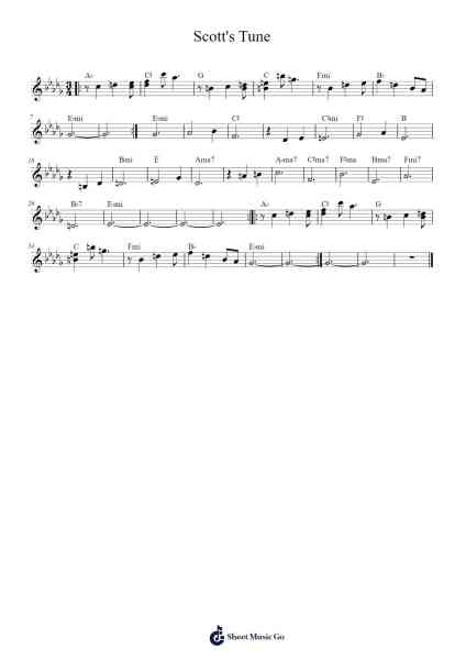 Scott's Tune Sheet Music by Scott Roberts-Arr.Hagchel Perpel
