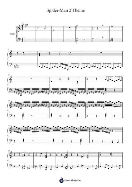 Spider-Man 2 Theme Sheet Music by Danny Elfman-Arr.Dwightlind