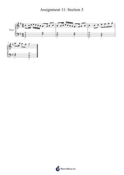 Assignment 11: Section 3 Sheet Music by Carrie Mascaro-Arr.Eglice