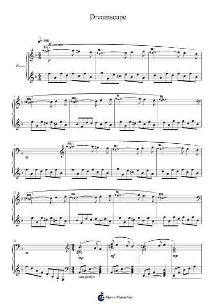 Dreamscape Sheet Music by Martin Hirsch-Arr.Grifgins